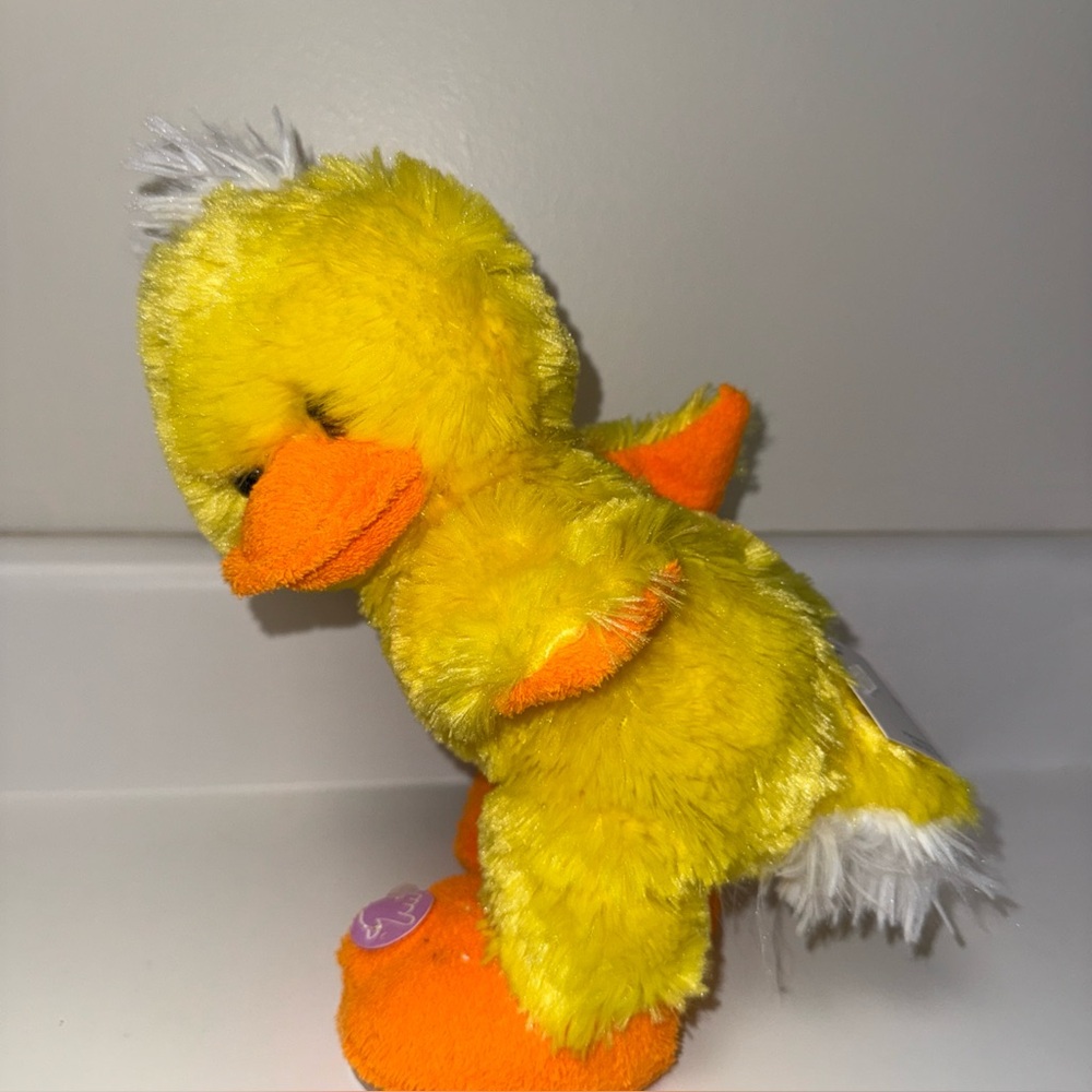 Plush Yellow Duck Soft Toy with Orange Beak & Feet